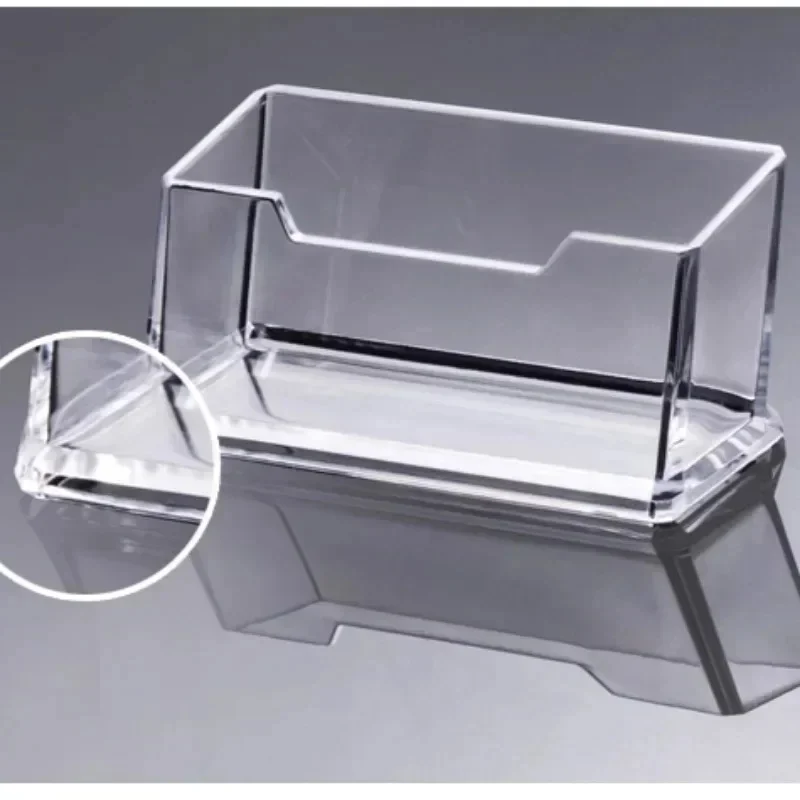 1-6Pcs Transparent Business Card Holder Case Plastic Visiting Calling Card Organizer Display Box Desktop Note Holder Office