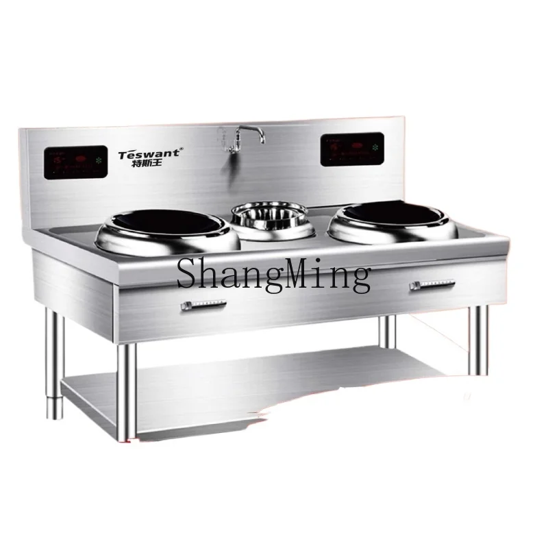 

ZYY commercial induction cooker high power 15KW binocular kitchen equipment special electric stove