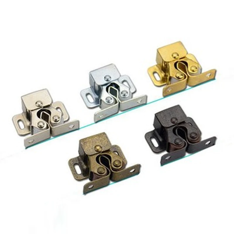 

2PCS Door Stop Closer Stoppers Damper Buffer Magnet Cabinet Catches With Screws For Wardrobe Hardware Furniture Fittings