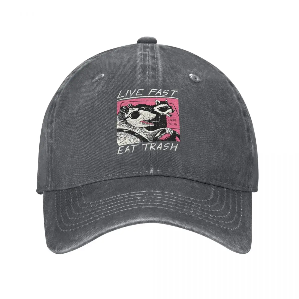 P-Possum Multicolor Hat Peaked Women's Cap Live Fast Eat Trash Personalized Visor Protection Hats