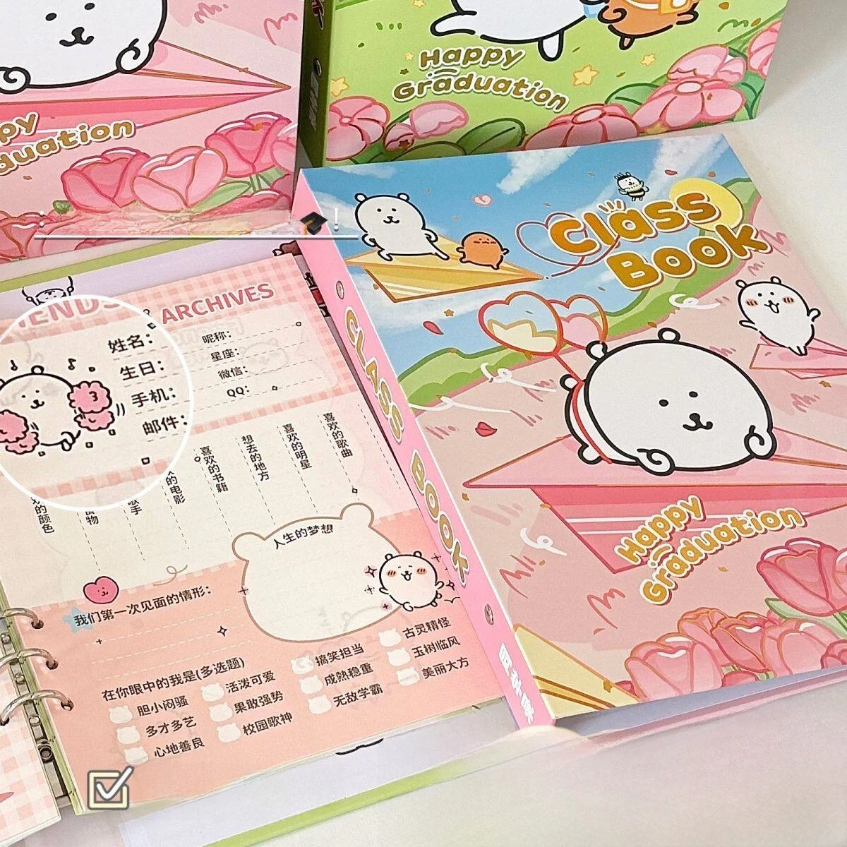 Album-de-graduacion-de-alto-valor-estetico-libro-de-recuerdos-de-oso-autoironista-para-sexto-grado-secundaria-y-preparatoria