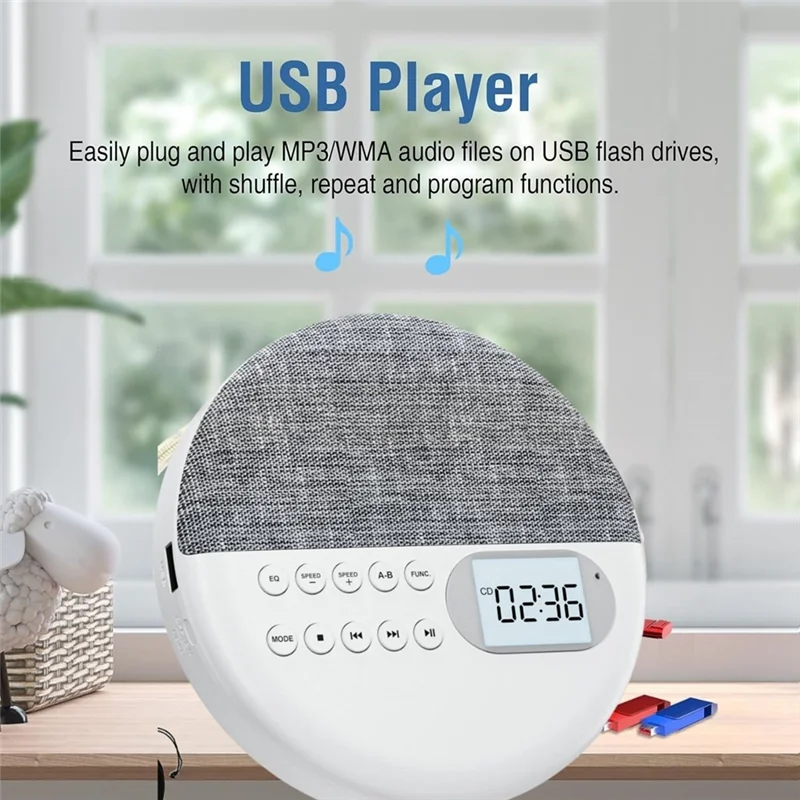 Nuovo lettore audio multifunzione Lettore CD MP3 doppio stereo Macchina per l'apprendimento dell'inglese Macchina per la ripetizione dell'educazione fetale