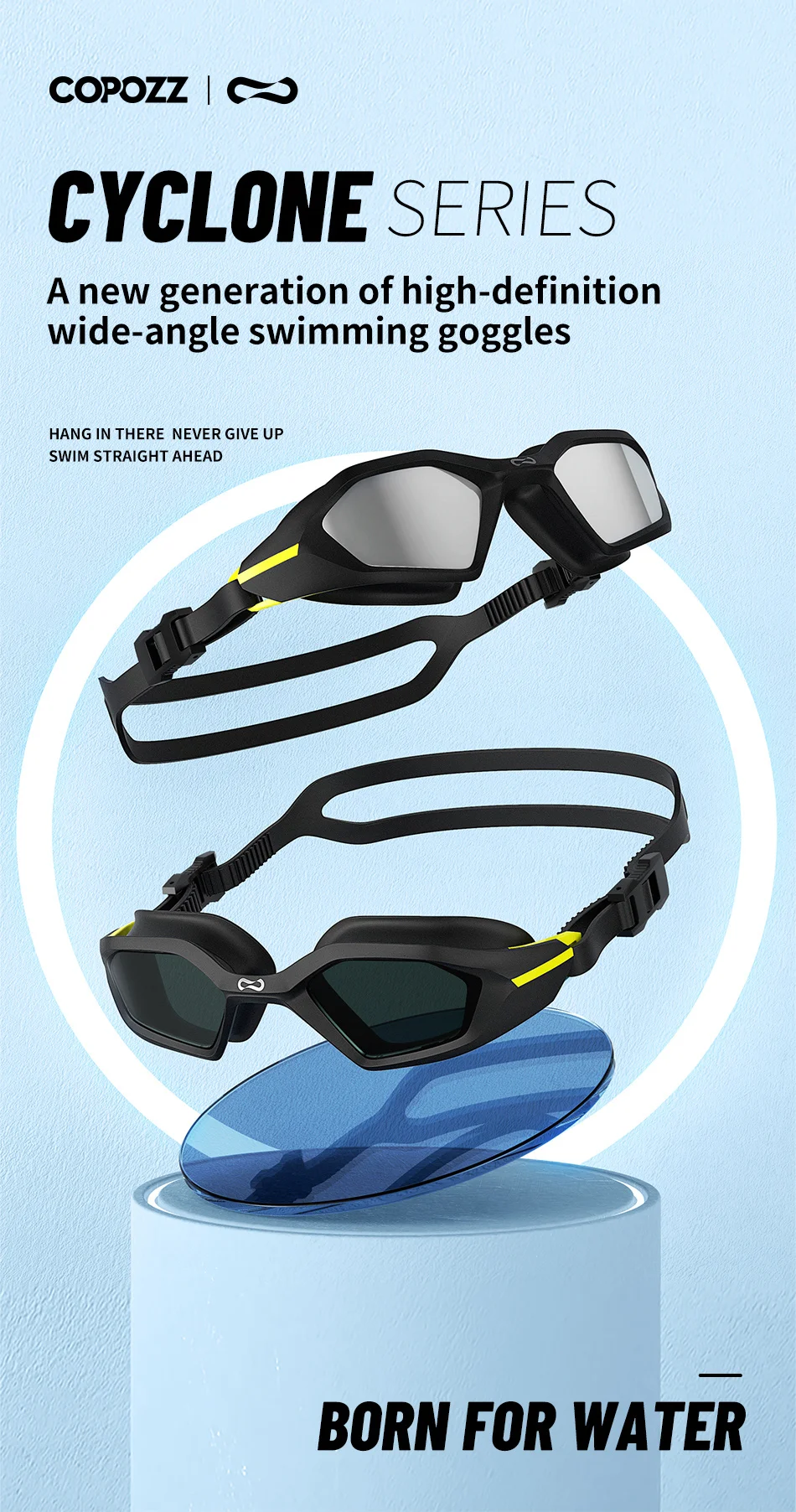 Professionelle Schwimmbrille VISTEX Importierte Antibeschlag-wasserdichte UV-Schutz-Silikagel-Tauchbrille Wettkampfbrille – Detail 1