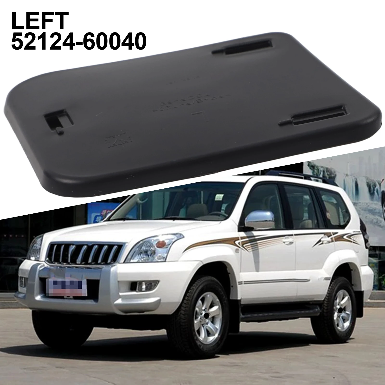 Side Baffle Cover Add a Modern Look to Your For Toyota Prado LC120 with Car Front Fog Lights Side Baffle Cover