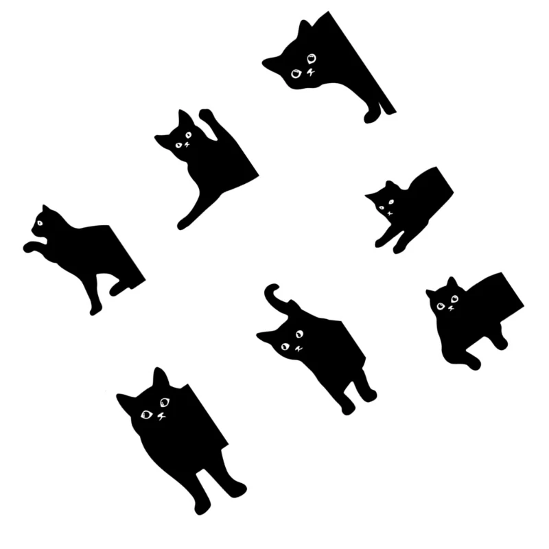 6/7 Chiếc Mèo Dấu Trang Giấy Đánh Dấu Trang Từ Đánh Dấu Trang Trang Sách Bút Y9RF