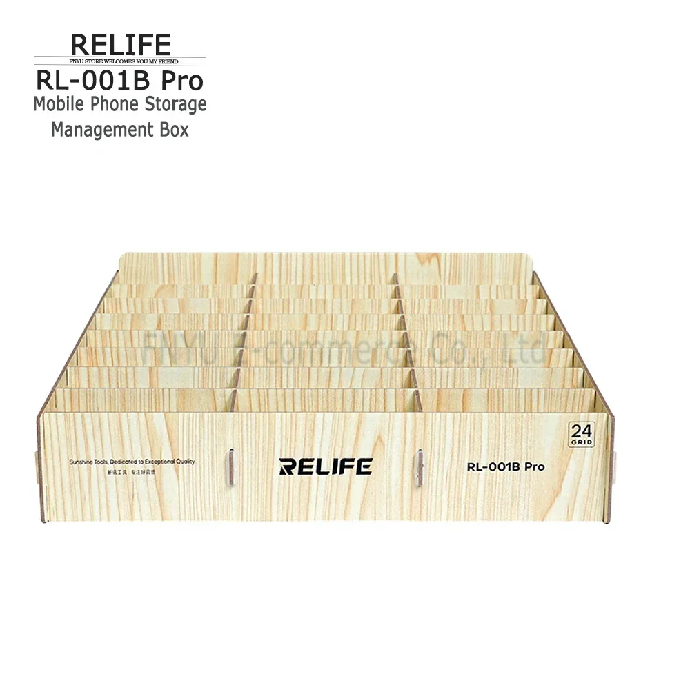 RELIFE RL-001B Pro 24, коробка для управления сотовым телефоном, деревянная перегородка для хранения, регулируемая перегородка в форме лестницы, настольная организация, стойка