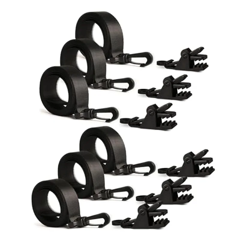 

A21I-Solar Cover Reel Straps Kit For Inground Swimming Pools – Includes 6 Snap-Lock Clips And 6 Straps