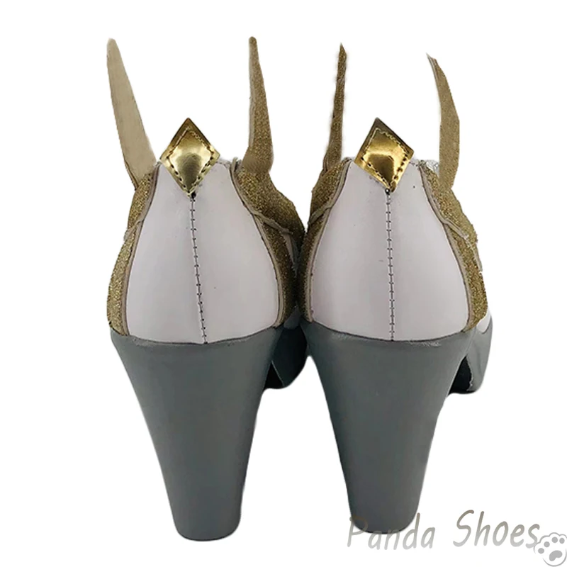 Genshinimpact Ganyu Cosplay Shoes Anime Game Cos White Boots Game Gan Yu Cosplay Costume Prop Shoes for Con Halloween Party