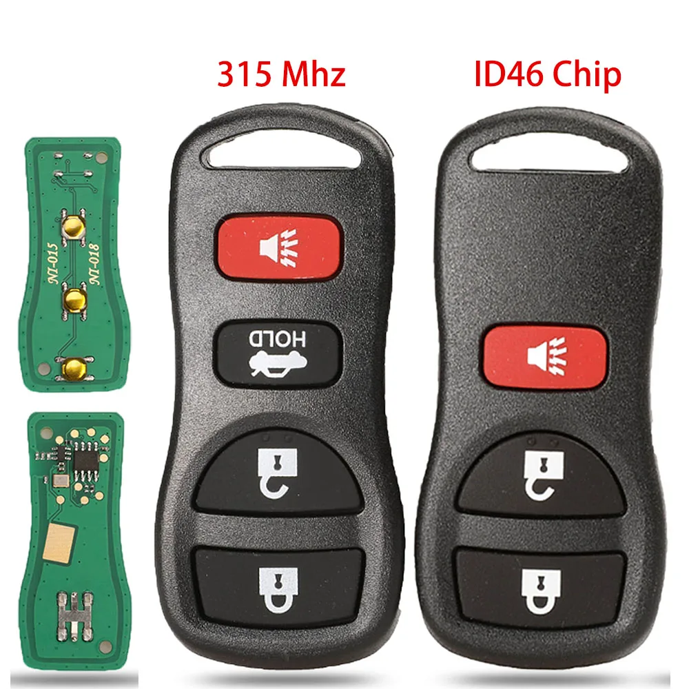 Jingyuqin nueva llave remota para coche KBRASTU15 315/433MHZ ID46 para Infiniti Nissan Armada Frontier Murano Pathfinder Quest Titan Xterra