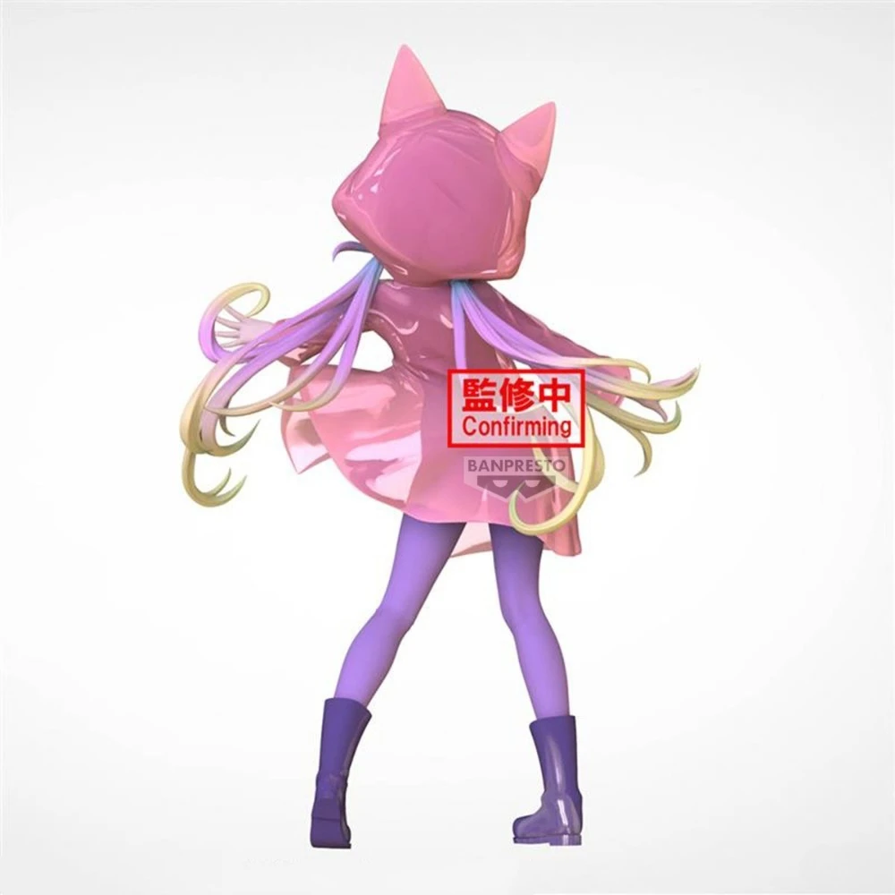 Em estoque bandai original genuíno banpresto anime sem jogo sem vida: zero espresto-glittery capa de chuva shiro 20cm modelo figuras de brinquedo