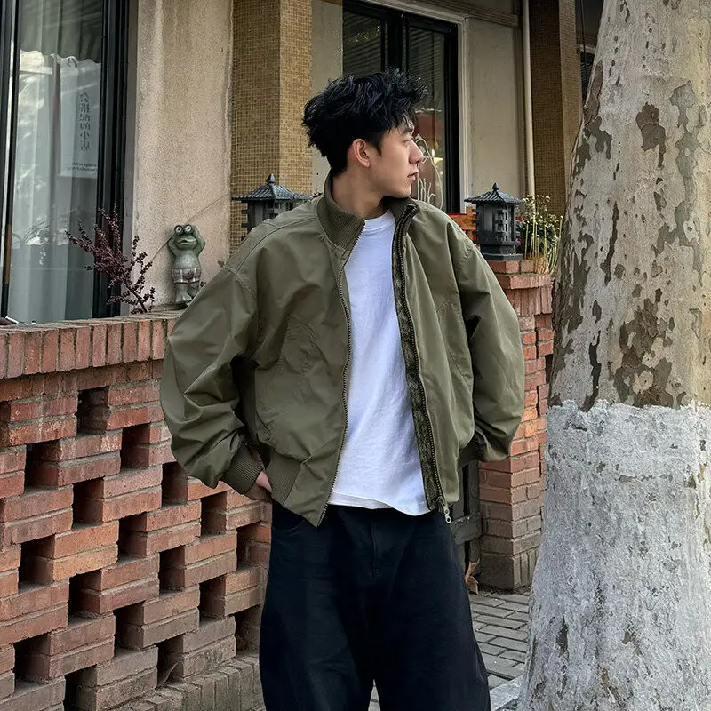 

Spring Autumn Men's ort Flight Bomber Jaet Snake Limitation Mountain Python Cleanfit Stand Collar Baseball Sle Polyeste...