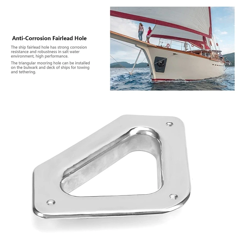 

Triangular Ship Fairlead,Stainless Steel Ship Mooring Hole High Strength Hawse Fairlead Boat Hardware Assembly Parts