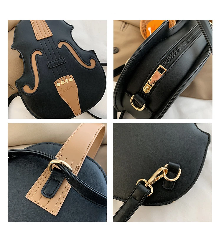 Backpack Vintage Violin Design Shoulder Bag Crossbody Bag for Women Purses and Handbags Pu Leather Trendy Designer Bag Wallet