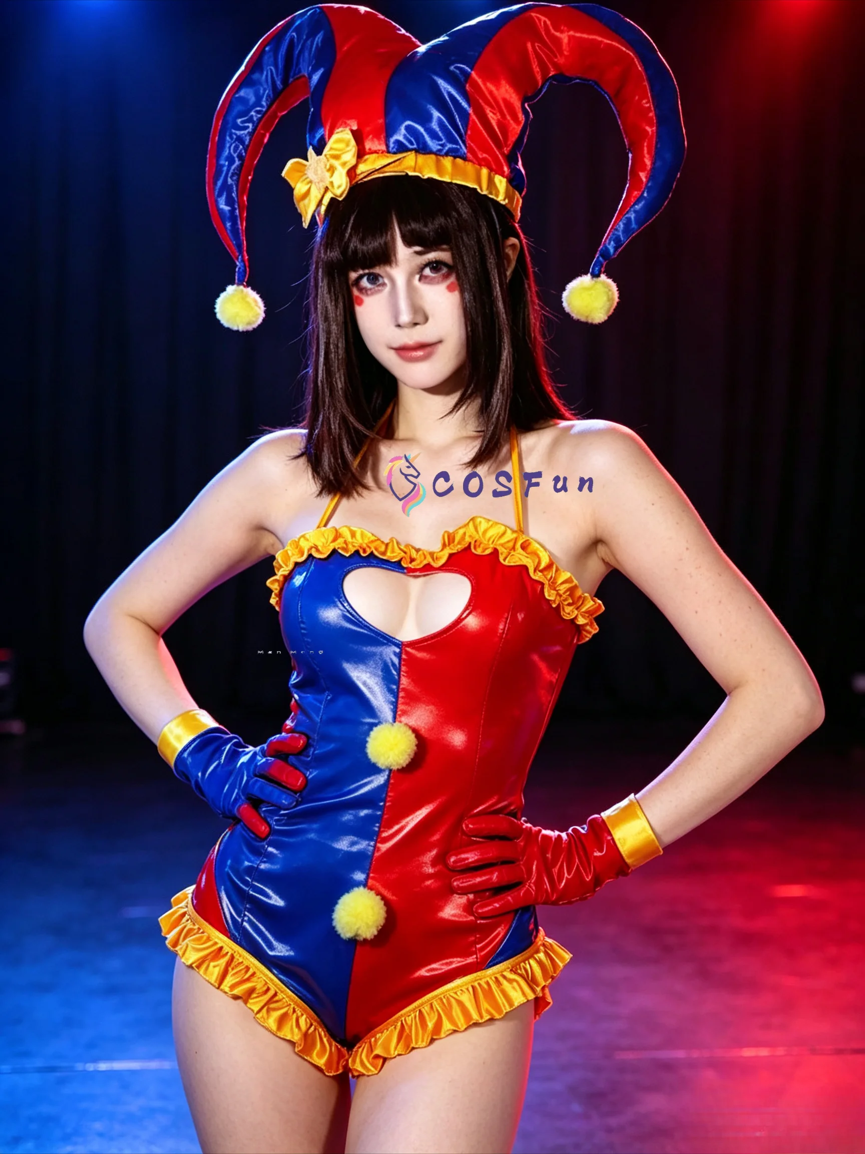 The Amazing Digital Circus Pomni Cosplay Costume Sexy Lovely Uniform Halloween Party Role Play Outfit Women COSFun view 2