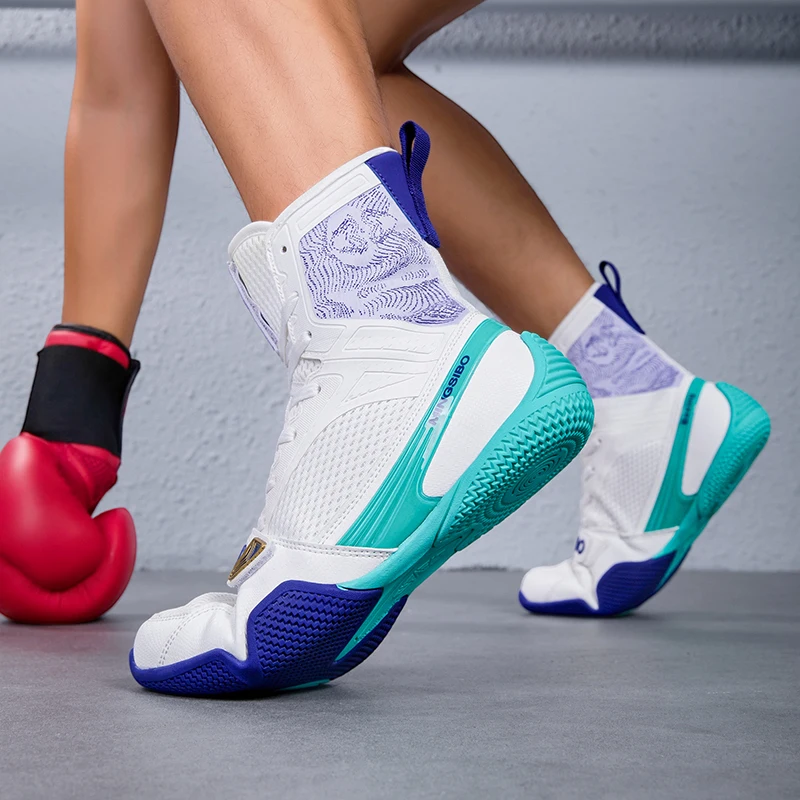 Lightweight and Comfortable Design of Wrestling Shoes Suitable for Men's and Women's High-intensity Training Boxing Sports Shoes