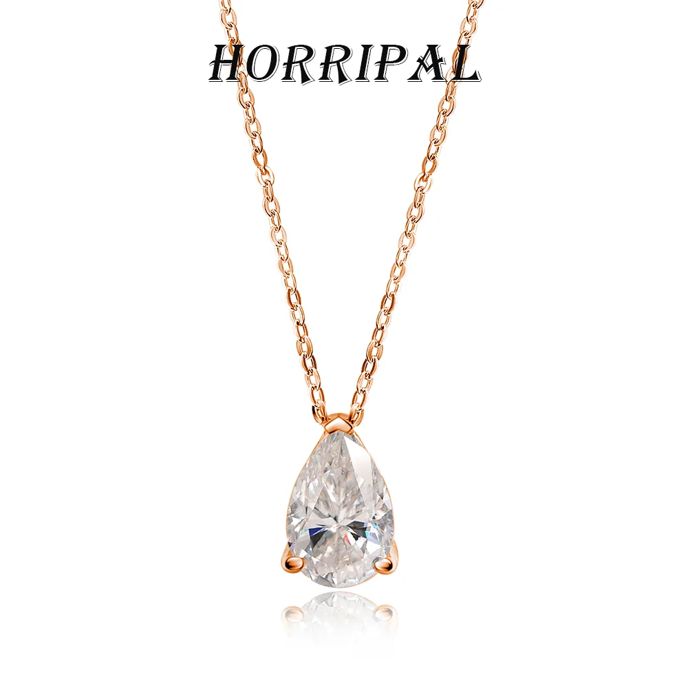 

Ожерелье с подвеской HORRIPAL из муассанита грушевидной огранки 1-5 карат, цвет D, чистота VVS1, серебро 925 пробы, сертифицировано GRA, классическое и минималистичное ювелирное изделие