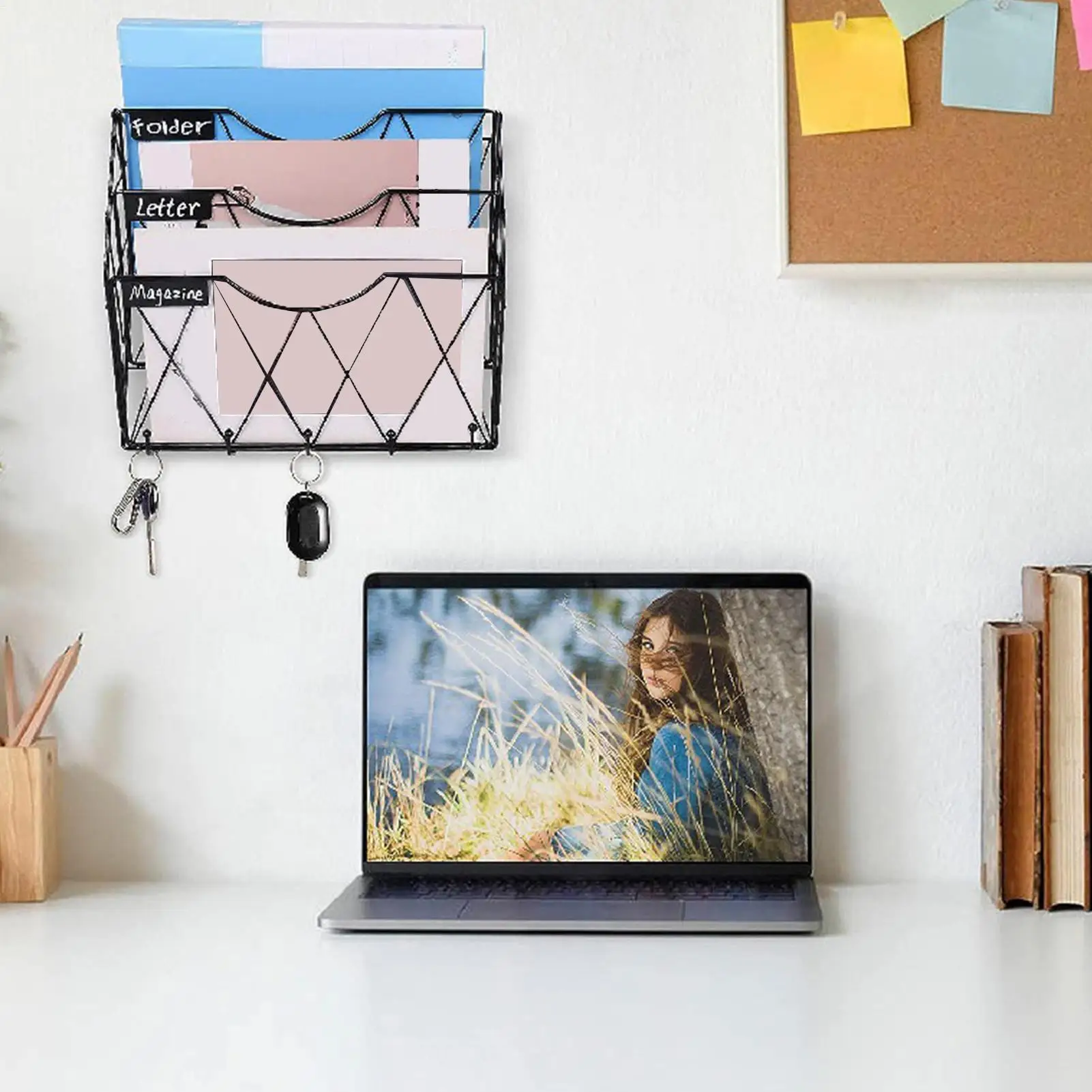 

Wall Bookshelf For Kids Wall-Mounted Kids Bookshelf Display Rack Screws Mount For Notebooks Small Items Bedroom Dorm Nursery