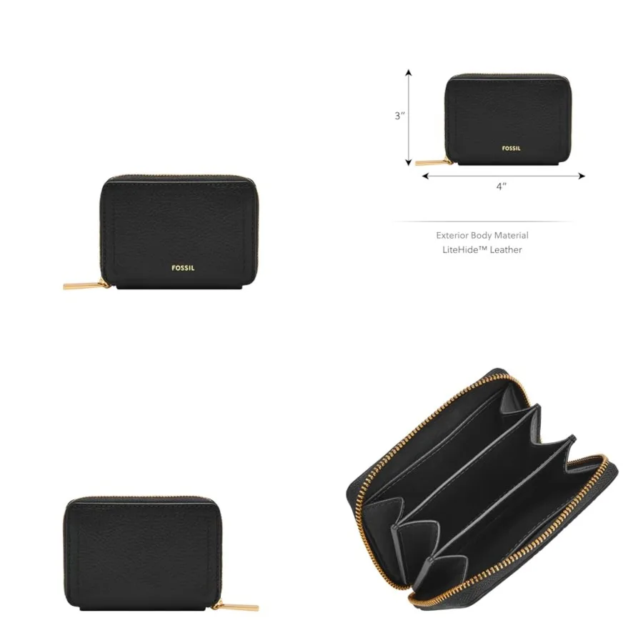 

Women's Logan LiteHide™ Leather RFID Blocking Zip Around Card Case Wallet