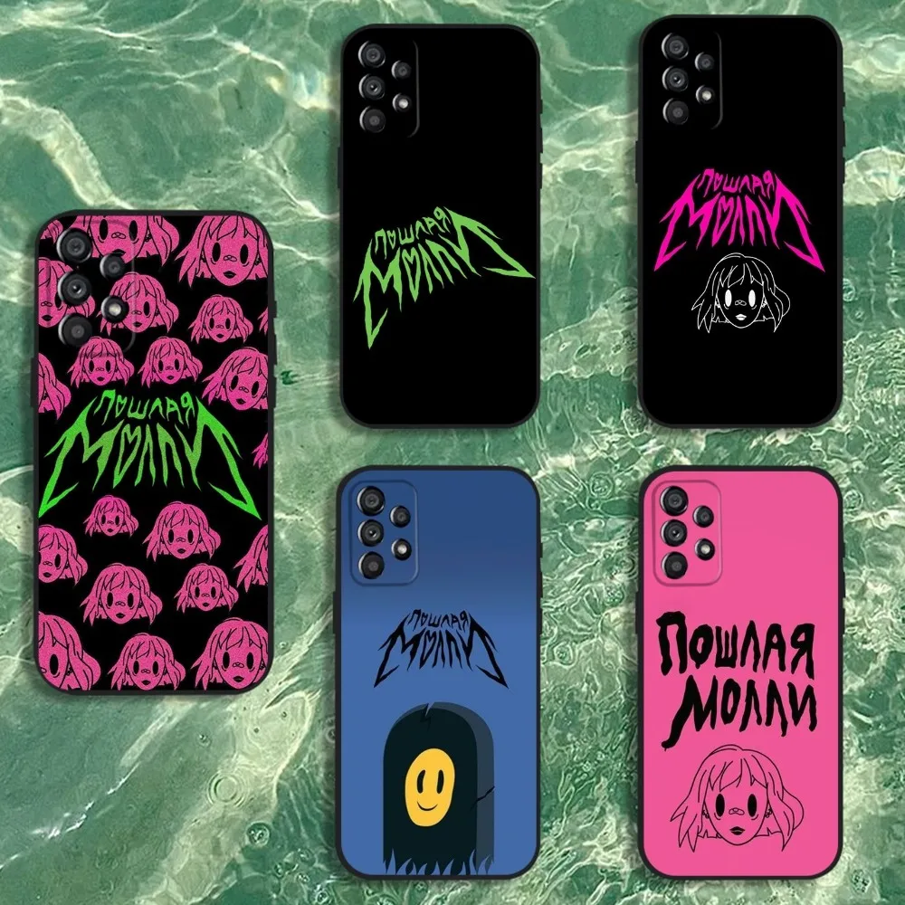 

Poshlaya Molly Band Phone Case For Samsung Galaxy A20,A21s,A22,A31,A32,A52,A53,A72,73,A80 Soft Black Cover