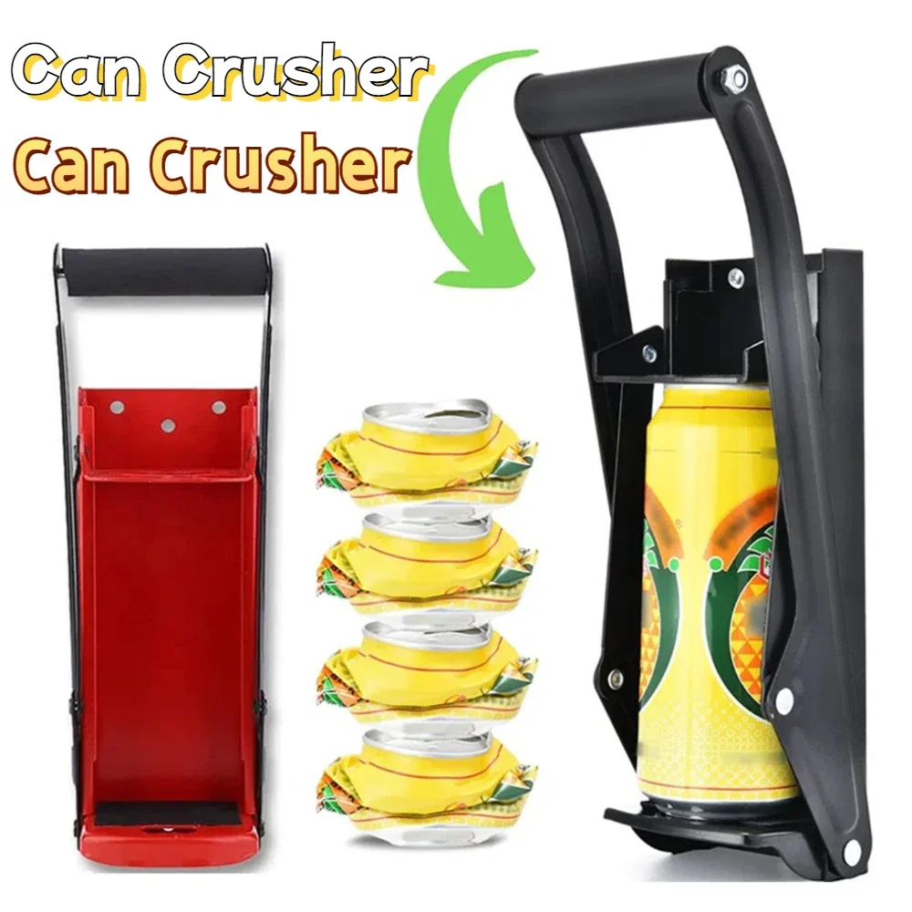 16Oz Aluminum Can Crusher Wall Mounted Can Smasher Bottle Opener for Recycling Seltzer Soda Beer Cans