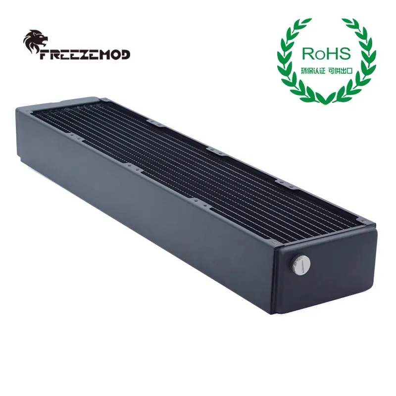 FREEZEMOD Radiator 480 65mm, Red Copper/ 3 Layers/120mm Fan Computer Water Cooling Liquild Cooler Heat-exchanger, TSRP-HP65-480