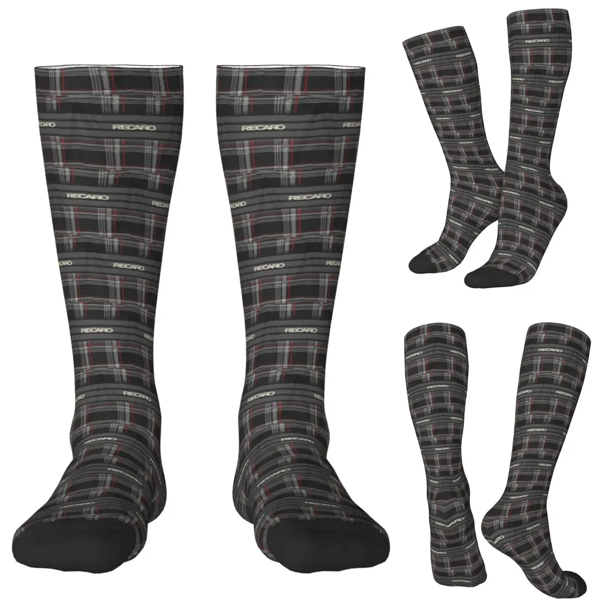 

Tartan Plaid Recaros Socks Harajuku Stockings All Season Long Socks Accessories for Man Woman Christmas Gifts