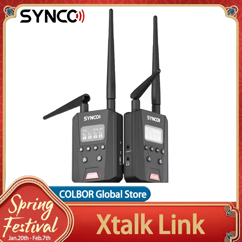 SYNCO Xtalk Link Signal Boost For Large-scale Sports Events Outdoor Adventures For Xtalk Wireless Intercom System Headset