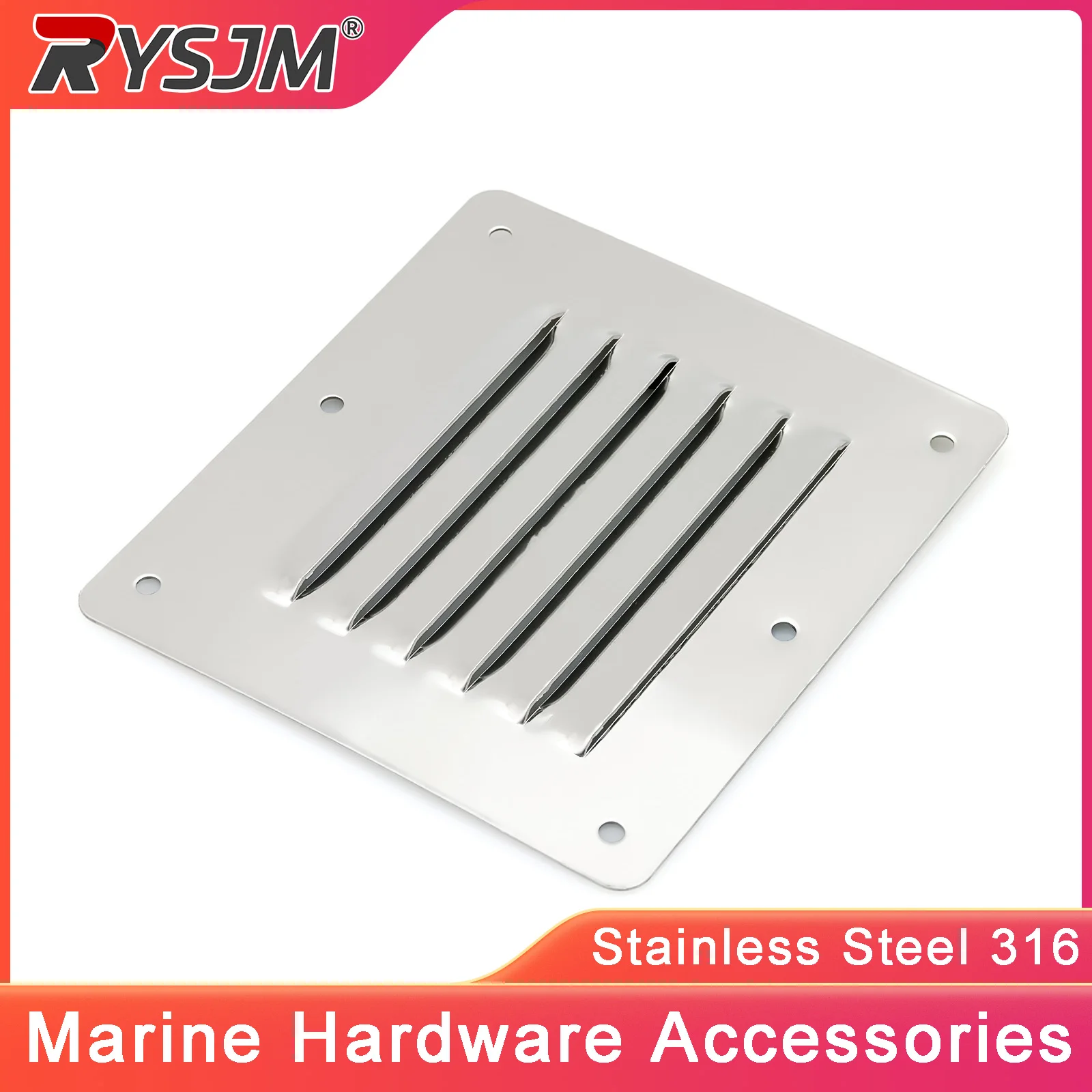 1PCS Square Louvered Air Vent Cover 316 Stainless Steel Vent Louvers For Boat Marine Hardware Accessories