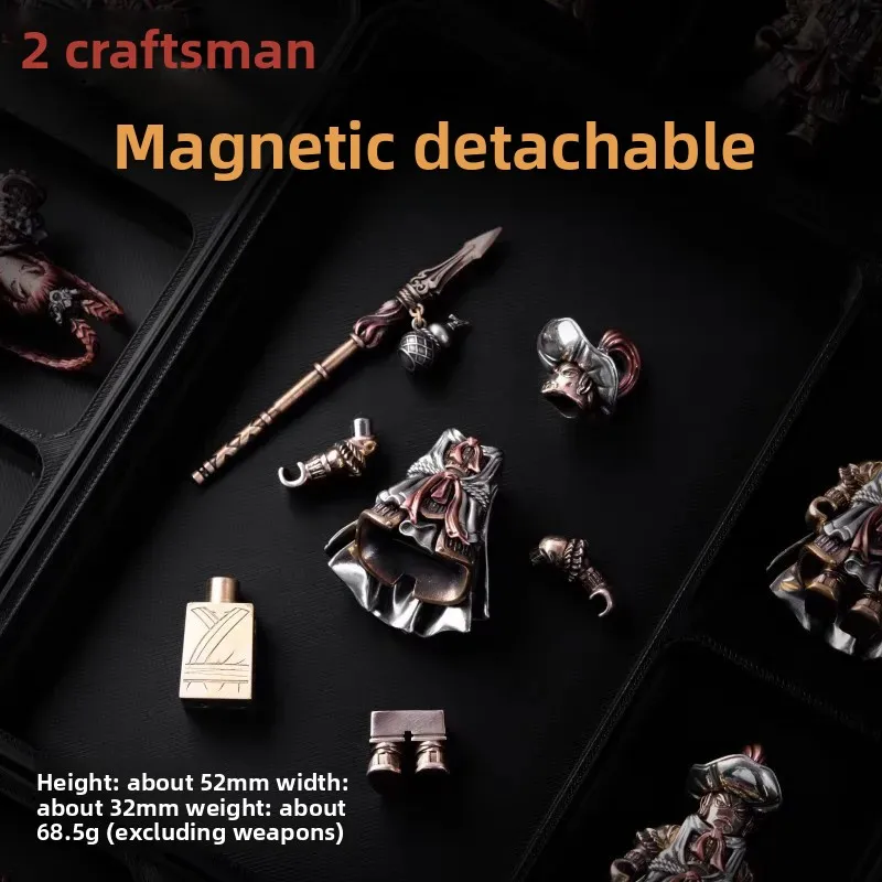 Water Margin Leopard Head Lin Chong Chinese Cultural Creation Surrounding Desktop Handheld Ornaments Magnetic Attraction People