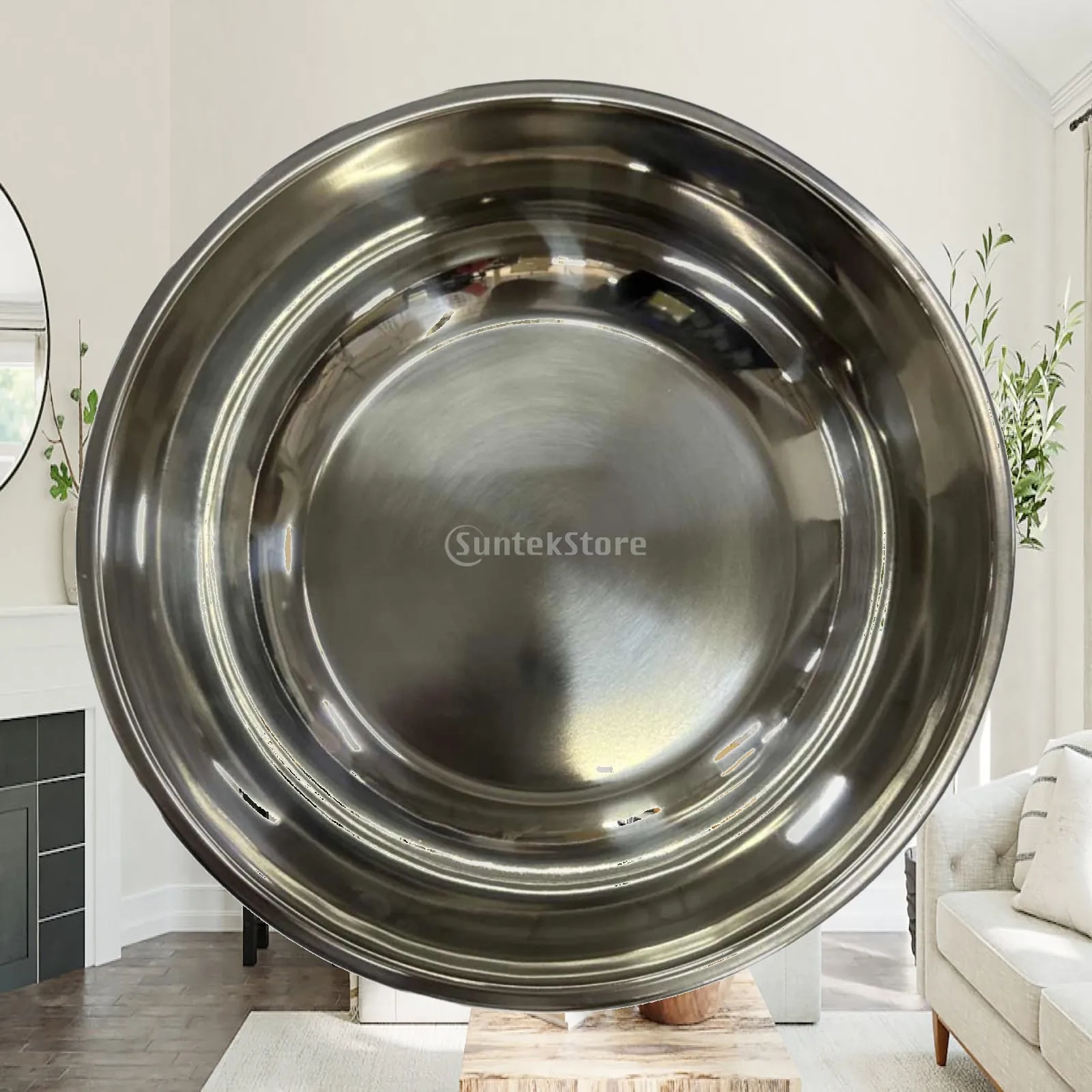 Stainless Steel Deep Mixing Bowl Washing Basin Thick Container Home Non-Stick Cooking Bowl Salad Bowl for Kitchen