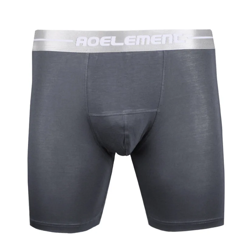 Mens Underwear Boxers Shorts Breathable Modal Panties Man U Convex Pouch Middle Long Leg Underpants Male Large Size 3XL-7XL