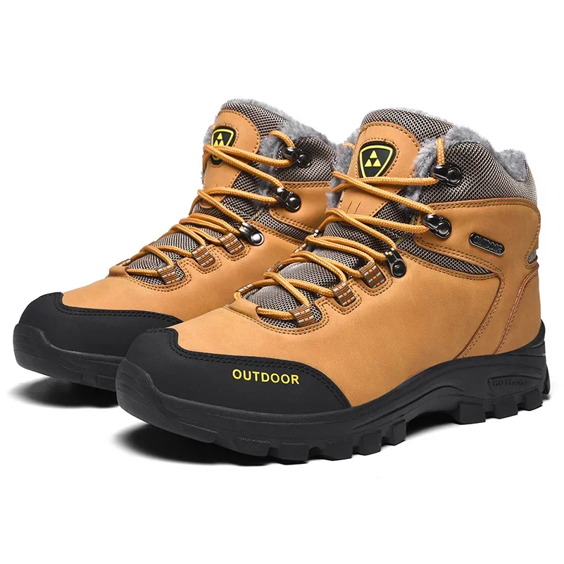 Scarpe da trekking all'aperto da uomo abbigliamento impermeabile mountain running travel high top plus stivali di velluto stivali tattici da trekking sul campo