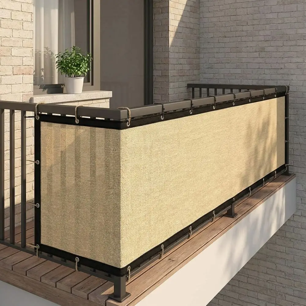 Thickened Balcony Fence Privacy Shade Screen Dust-proof Encrypted Yard Heat Insulation Privacy Net UV Protection Sun Protection