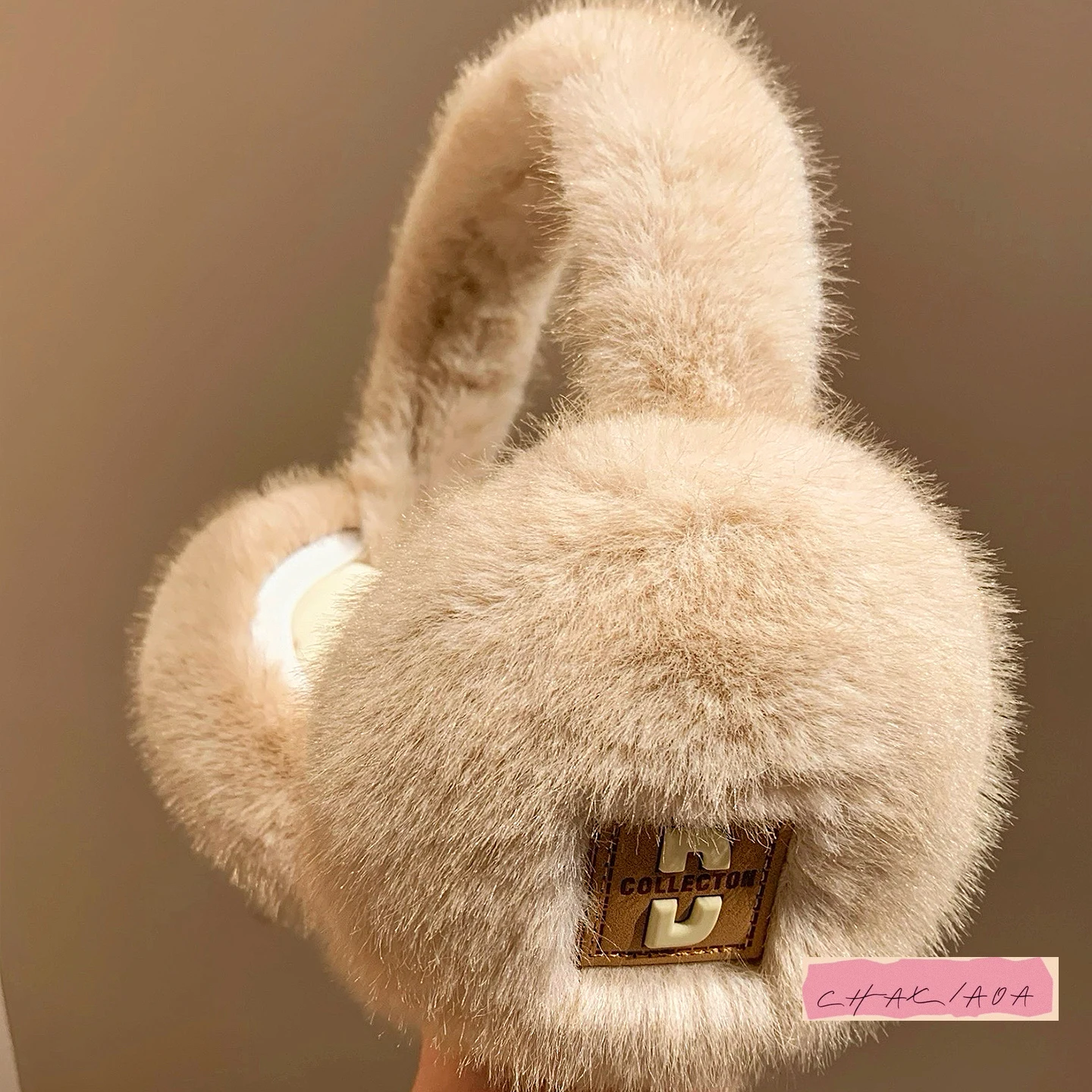 الحليب الدوامة لينة في الهواء الطلق ركوب الباردة واقية مكدسة سميكة الدافئة غطاء للأذنين رباط رأس مطاطي أفخم غطاء للأذنين الإناث الشتاء #6