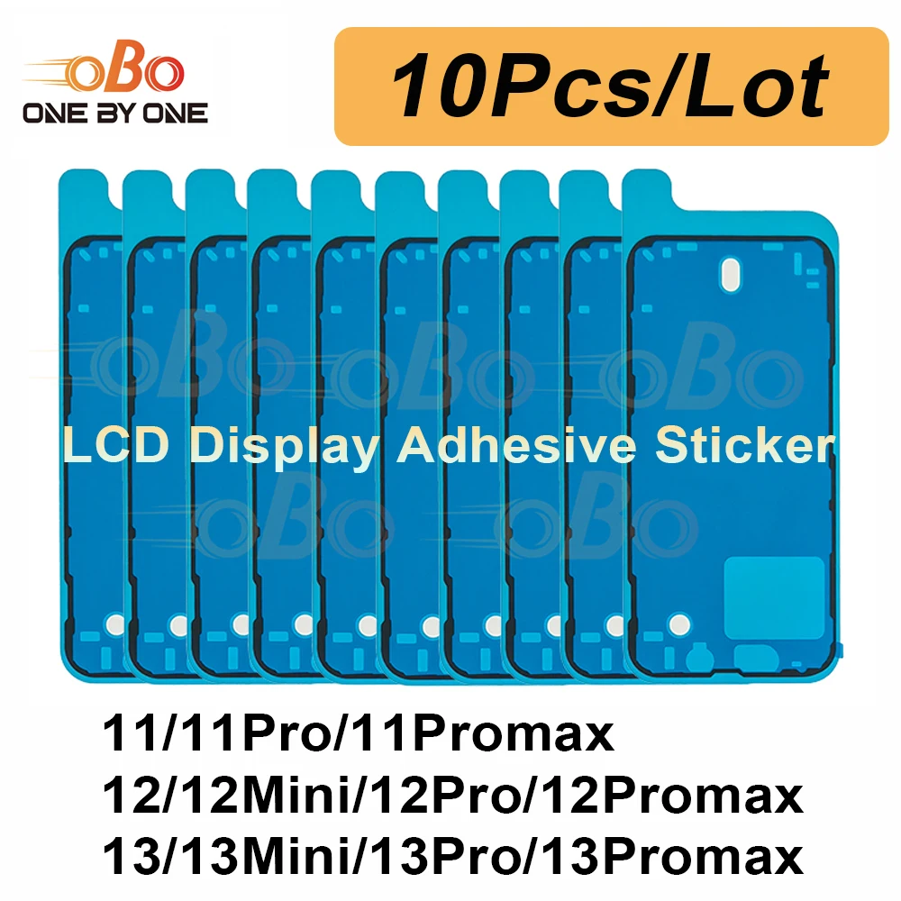 10Pcs LCD Display Adhesive Waterproof Seal Sticker for iPhone 11 12 13 Pro Max Mini Front Side Seal Tape Glue Repair Sticker