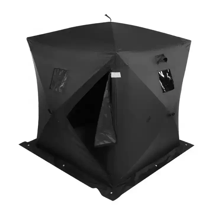 Waterproof Outdoor Single Carp Fishing Tent Square Automatic Cube Bivvy Two Made Oxford Fabric Fiberglass Pole for Ice Fishing