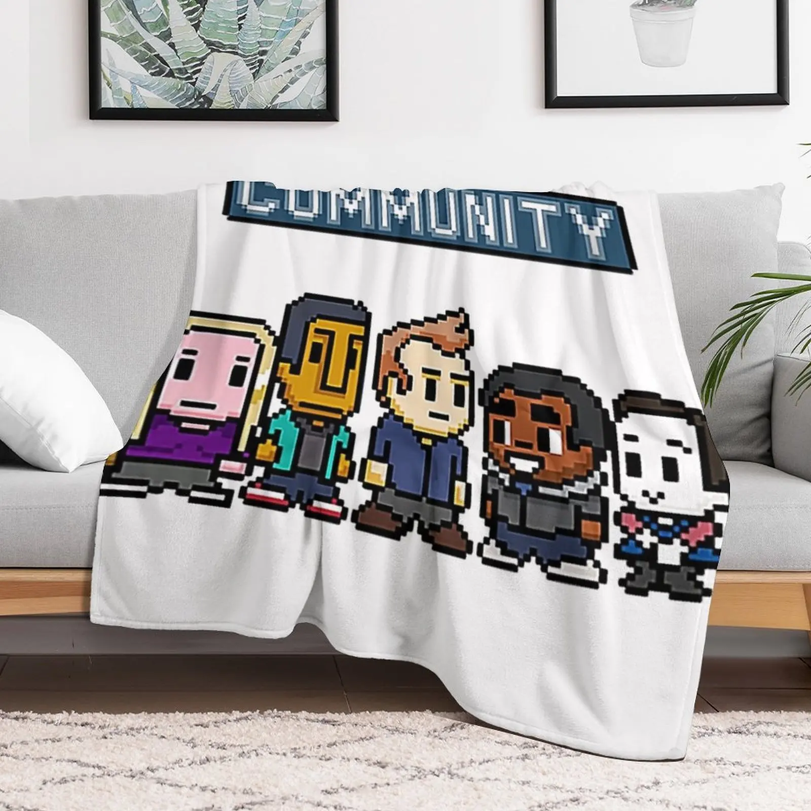 The Pixel Community Throw Blanket anime Cute Nap Thin Blankets