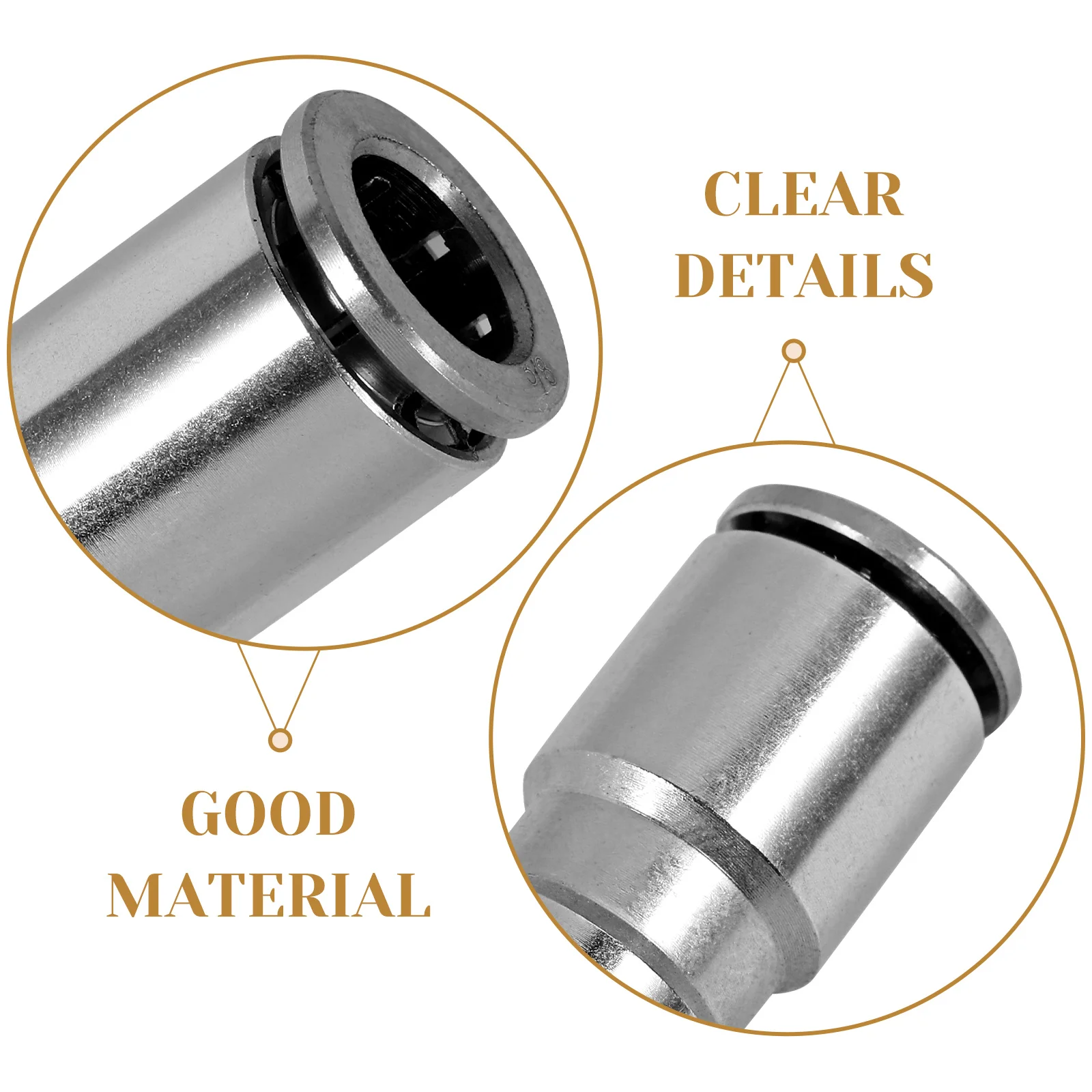 

2Pcs Air Hose Quick Connect Fittings Sturdy Push to Connect Pneumatic Connectors Easy Install Push in Fittings