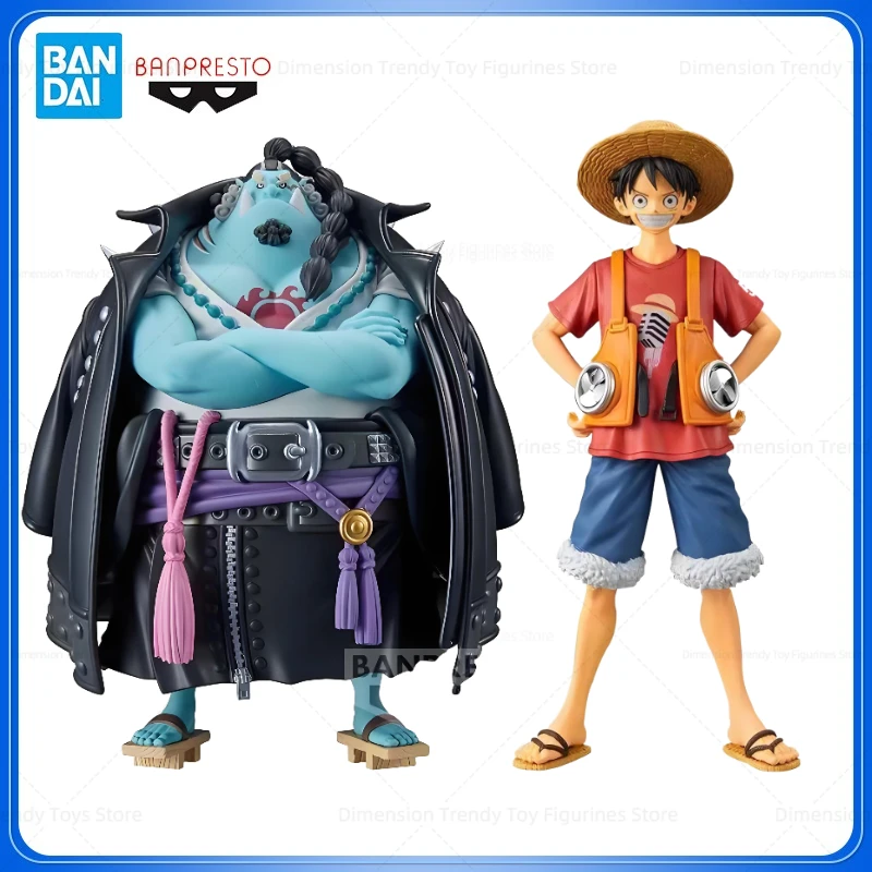 Bandai em estoque banpresto dxf the grandline men vol.8 anime uma peça jinbei luffy pvc figura de ação modelo brinquedos presente dt