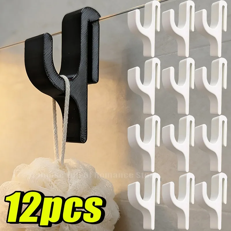 2/12 шт. Крючки для полотенец без сверления для душевых дверей, 8 мм, для стеклянных дверей, ванной комнаты, для одежды, полотенец, халатов, для прачечной, общежития, квартиры