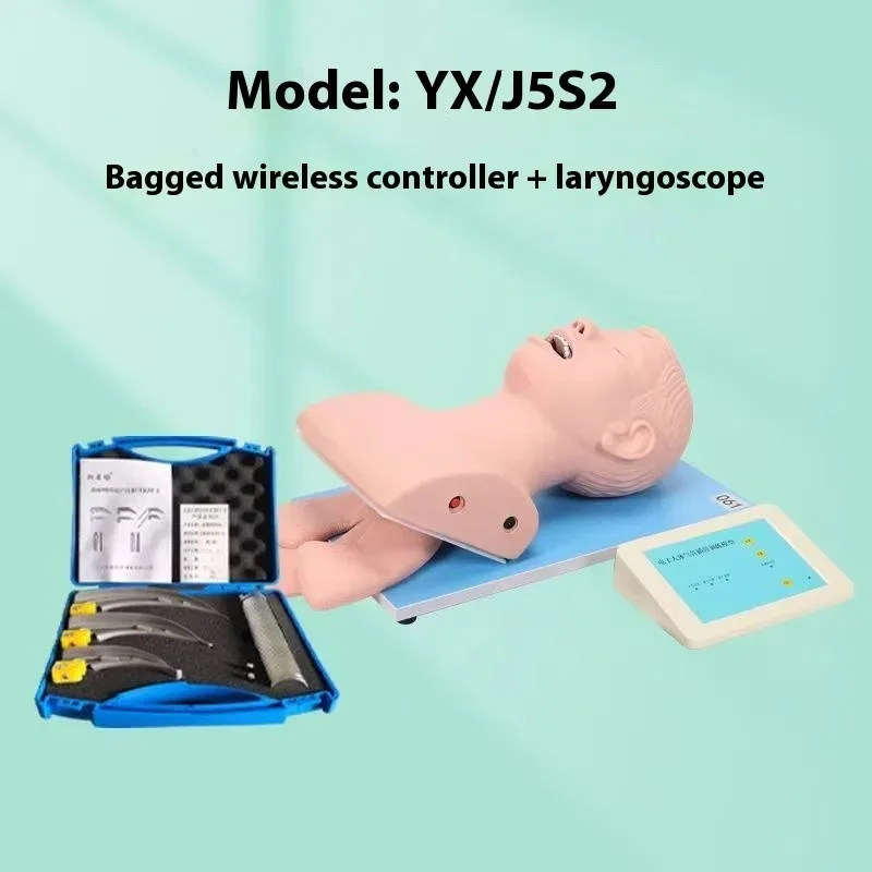 بولي كلوريد الفينيل التنبيب الداخلي نموذج بشري مع منظار الحنجرة التحكم اللاسلكي التنبيب عن طريق الفم الأنف القزم المدرب نموذج 110 فولت/220 فولت #2