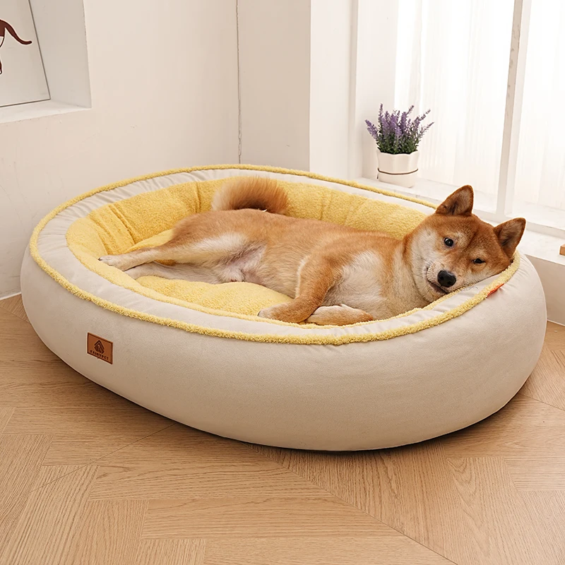 Hundebett für kleine und mittelgroße Hunde – waschbare pelzige Hundebetten, Winter-Fleece-Haustierbetten mit abnehmbarem Reißverschlussbezug