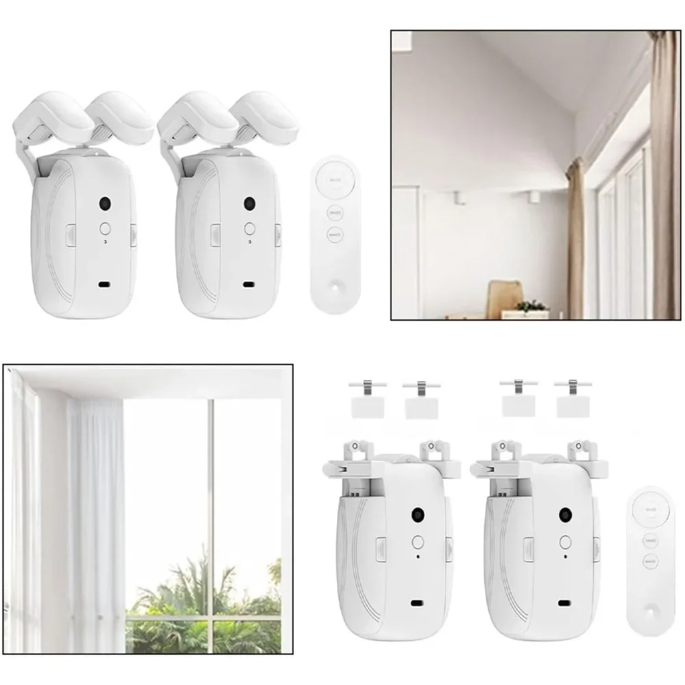 Smart Automatic Curtain Opener Remote Controlled Electric Curtain Opener Upgraded High-Performance Curtain Robot Motor