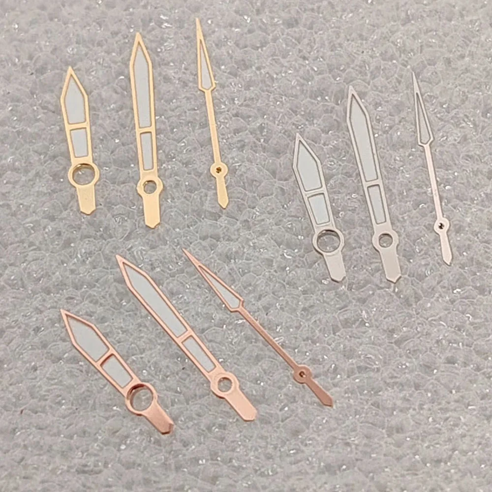 

NH35 Hands Silver/Gold/Rose, 8mm 12mm 12.5mm Pointers, Green Luminous Watch Hands, for NH35 NH36 4R 7S Movement Accessories