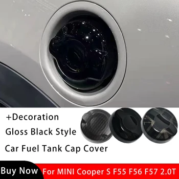 Autocollant de décoration noir brillant pour couvercle de réservoir de carburant de voiture, pour MINI Cooper S JCW F56 F55 F57 2.0T, accessoires extérieurs de style automobile