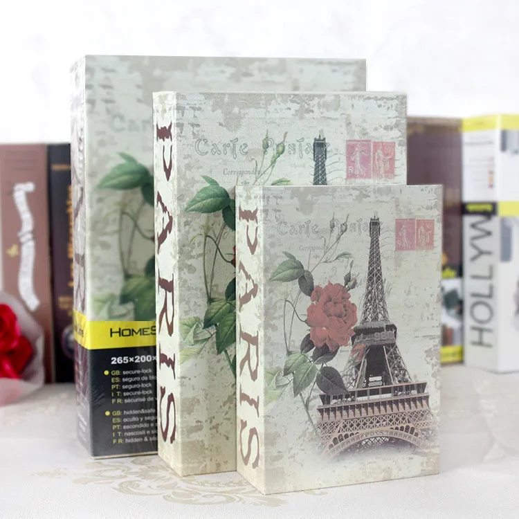 Creative Book Safe Box Color Printing Landmarks Insurance Book Safe Cash Box Large