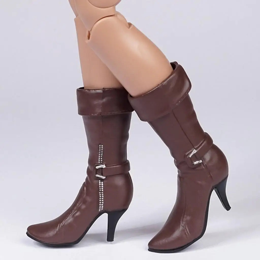 1/6 Scale High Heeled Boots Shoes for 12inch Female Action Figure Phicen Body