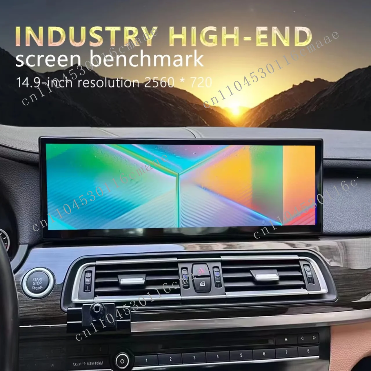 14.9-Inch Car Mobile Pentium 4 GPS Display Android 14 Android Auto Carplay GPS Navigation System X5 X6 F15 F16 2014-2018