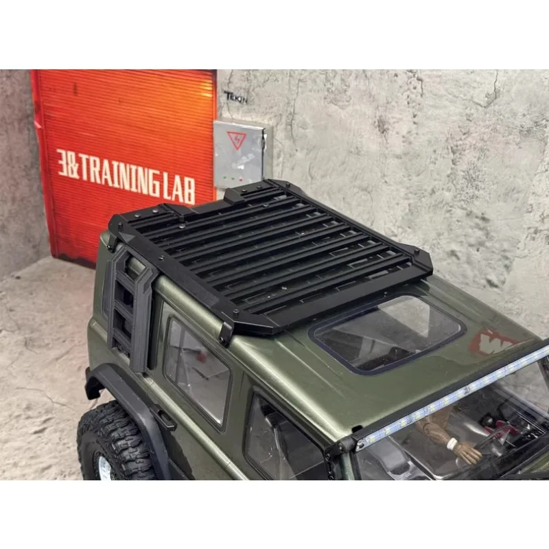 Caja de herramientas de escalera lateral de portaequipajes de techo de aluminio para coche trepador de control remoto YK4084 1/8 212, accesorios de decoración de actualización de Metal modelo a escala