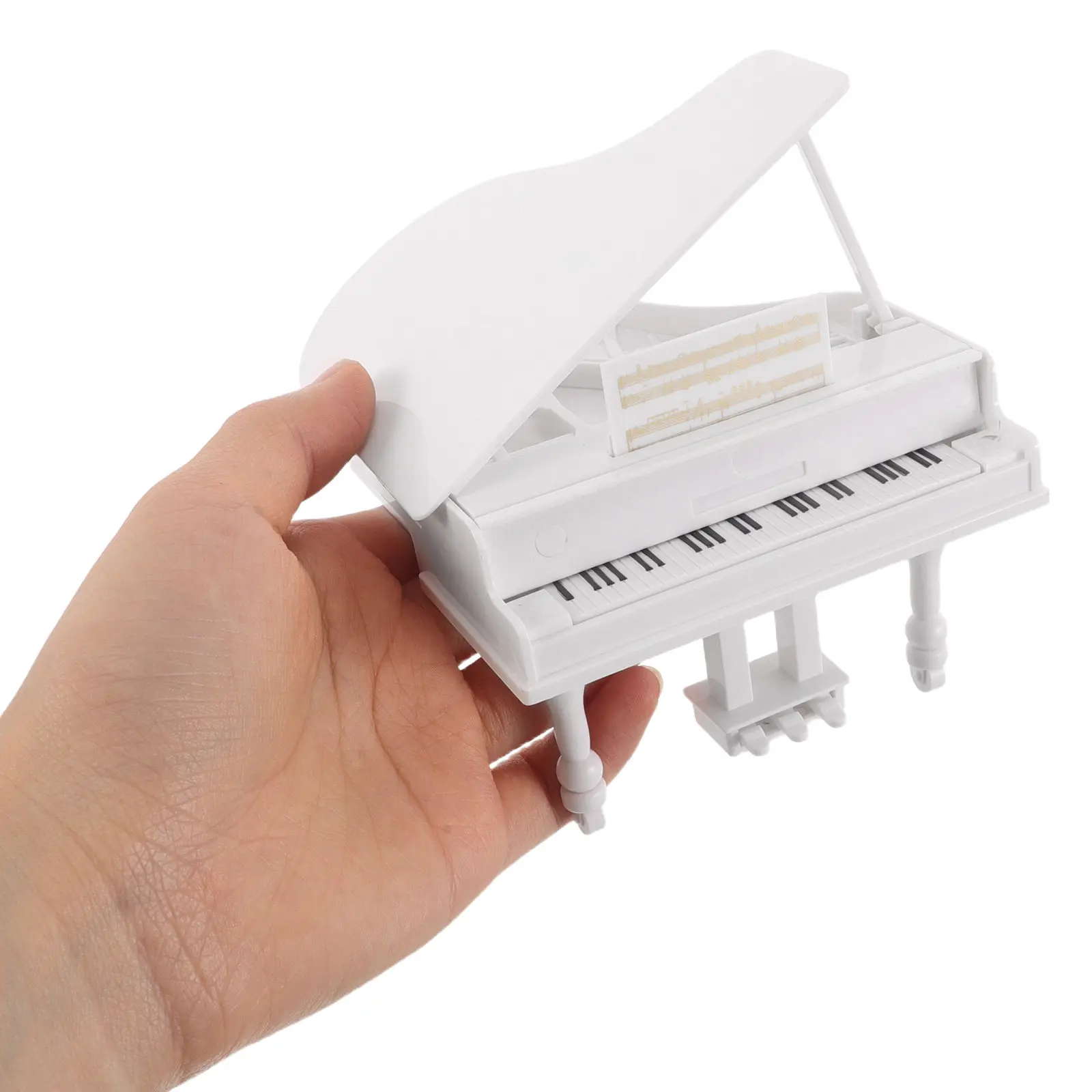 

3Pcs Miniature Piano for Dollhouse Furniture Realistic Tiny Musical Instrument Decor Stable Upright Design Photography Prop